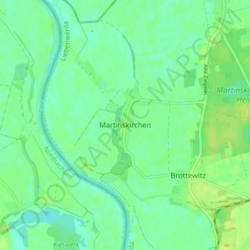Martinskirchen topographic map, elevation, terrain