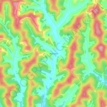 McClellan topographic map, elevation, terrain
