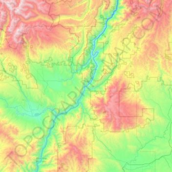 Oregon Island topographic map, elevation, terrain