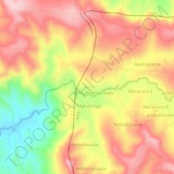 Ambatobe topographic map, elevation, terrain