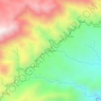 Tonglayan topographic map, elevation, terrain