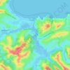 La Rabia topographic map, elevation, terrain