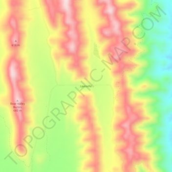 Leesville topographic map, elevation, terrain
