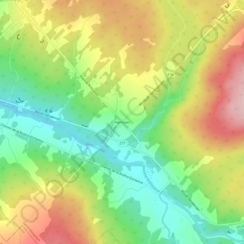 Hemison topographic map, elevation, terrain