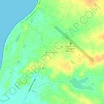 Amborovy topographic map, elevation, terrain