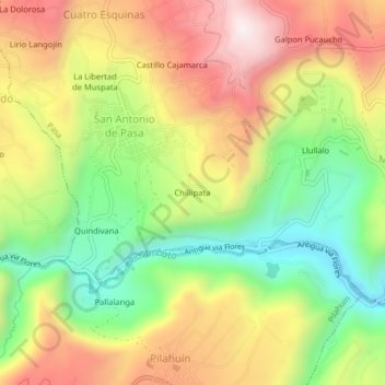 Chillipata topographic map, elevation, terrain