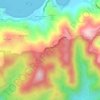 Central topographic map, elevation, terrain