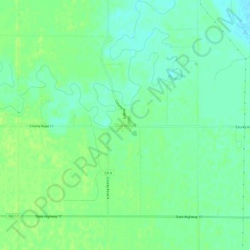 Oakwood topographic map, elevation, terrain