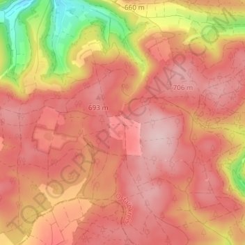 Tauchenweiler topographic map, elevation, terrain