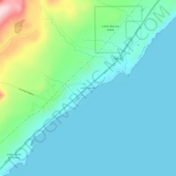 Little Marais topographic map, elevation, terrain