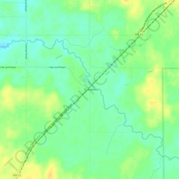Duquette topographic map, elevation, terrain
