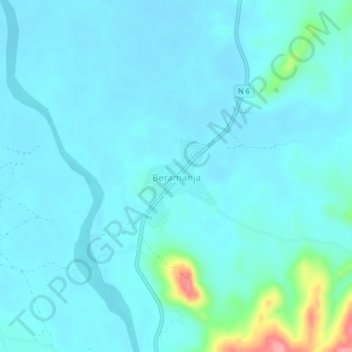 Beramanja topographic map, elevation, terrain