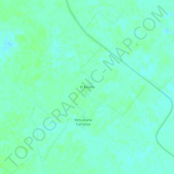 El Rosillo topographic map, elevation, terrain