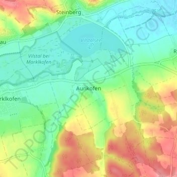 Aunkofen topographic map, elevation, terrain