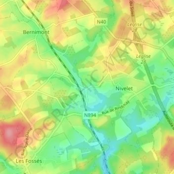 Lavaux topographic map, elevation, terrain