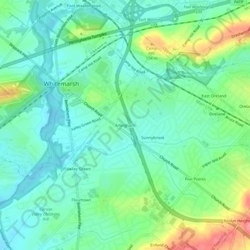 Arlingham topographic map, elevation, terrain