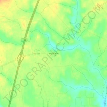 Beaverdam topographic map, elevation, terrain