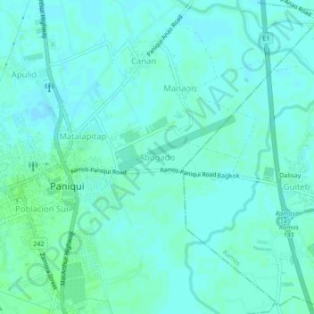 Abogado topographic map, elevation, terrain