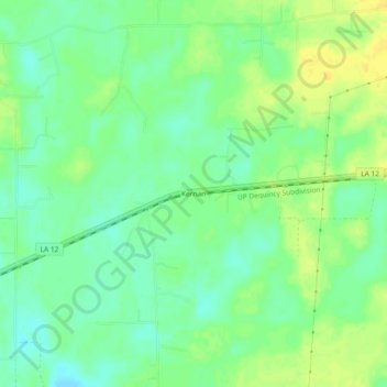 Kernan topographic map, elevation, terrain