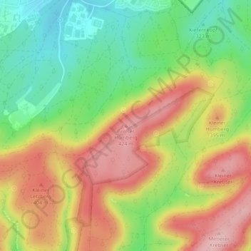 Großer Humberg topographic map, elevation, terrain
