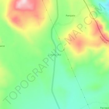 Llavepata topographic map, elevation, terrain