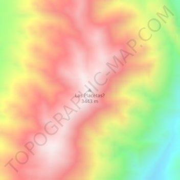 Las Placetas? topographic map, elevation, terrain