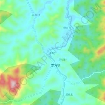 平田村 topographic map, elevation, terrain