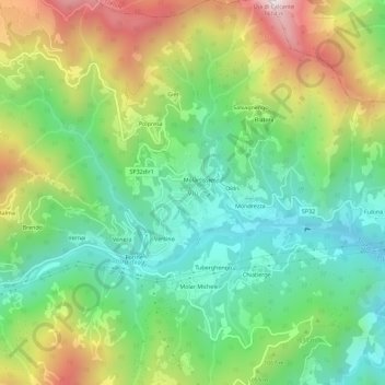 Viù topographic map, elevation, terrain