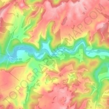 Patton topographic map, elevation, terrain