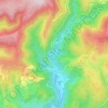 Laval topographic map, elevation, terrain