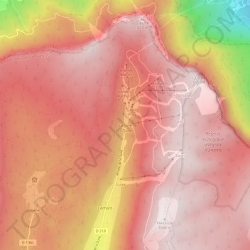 La Sure topographic map, elevation, terrain