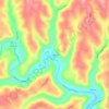 Crescent topographic map, elevation, terrain