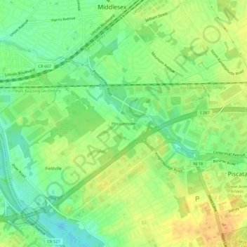 Possumtown topographic map, elevation, terrain