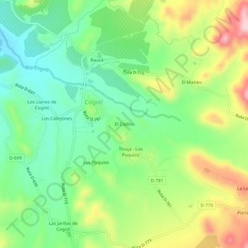 El Codito topographic map, elevation, terrain
