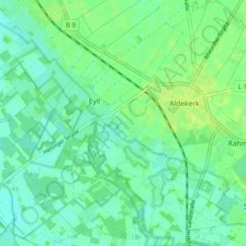 Obereyll topographic map, elevation, terrain