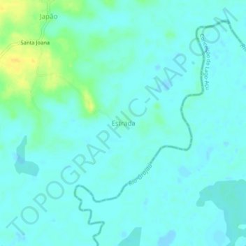 Estrada topographic map, elevation, terrain