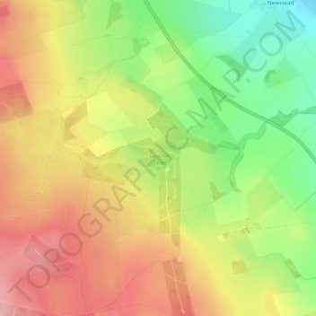 Woeful Hill topographic map, elevation, terrain