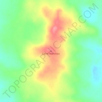 Cerro Manchao topographic map, elevation, terrain