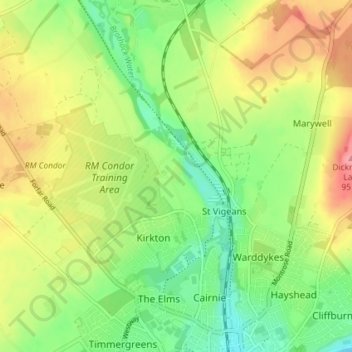Orchard Grove topographic map, elevation, terrain