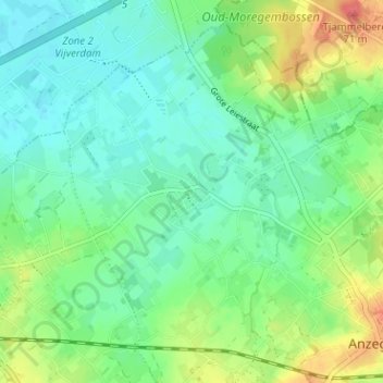 Heirweg topographic map, elevation, terrain
