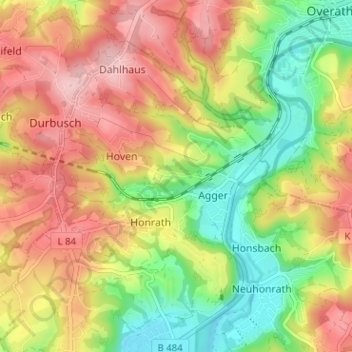 Stöcken topographic map, elevation, terrain