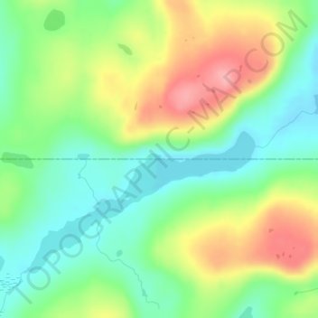 Labrador Peninsula topographic map, elevation, terrain