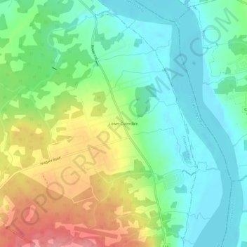 Lower Coverdale topographic map, elevation, terrain