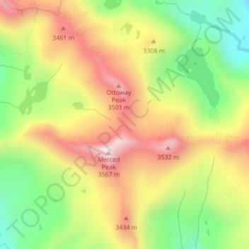 Snow Pass topographic map, elevation, terrain