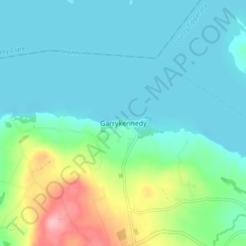 Garrykennedy topographic map, elevation, terrain