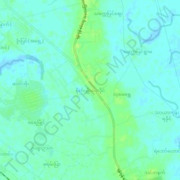 Saik Pyo Yay Daing topographic map, elevation, terrain