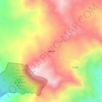 Aypate topographic map, elevation, terrain
