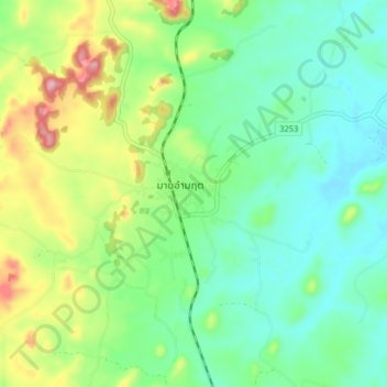 Ban Map Ammarit topographic map, elevation, terrain