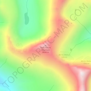 Goat Haunt Mountain topographic map, elevation, terrain