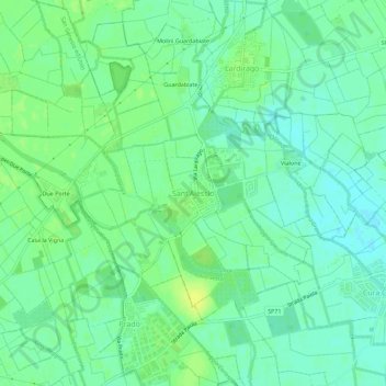 Sant'Alessio topographic map, elevation, terrain